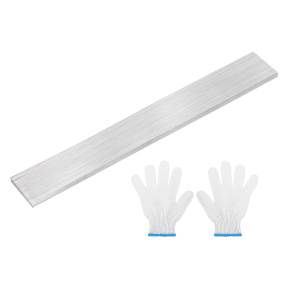 304 Stainless Steel Flat Bar 3/16" Thickness, 1-3/16" Width, 8" Length, Brushed Finish Trim Strips Sheet