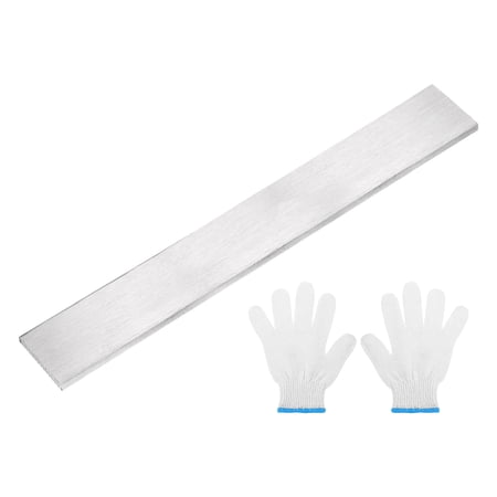 304 Stainless Steel Flat Bar 5/32" Thickness, 1-3/16" Width, 8" Length, Brushed Finish Trim Strips Sheet