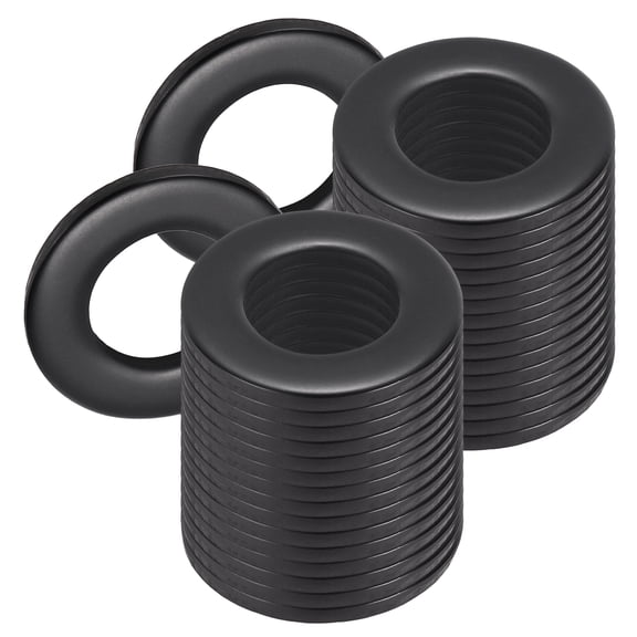 304 Stainless Steel Flat Washer M8 16mm OD x 1.6mm Thick, Black Oxidized - 50PCS Crush Metric Metal Washers Sealing Gasket Ring for Mechanical Industry, Bolts, Screws, Automotive