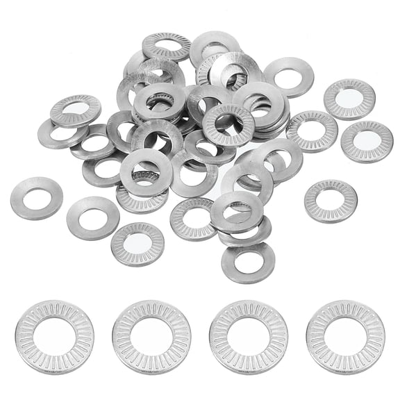 304 Stainless Steel Flat Washers M4x8mm Belleville Spring Disc Washer Conical Knurled Metric Gasket 100 Pack