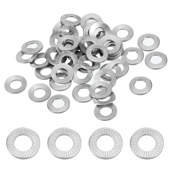 304 Stainless Steel Flat Washers M4x8mm Belleville Spring Disc Washer Conical Knurled Metric Gasket 200 Pack