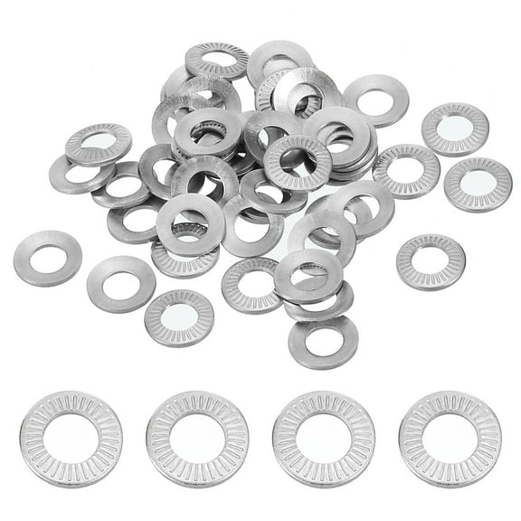 304 Stainless Steel Flat Washers M4x8mm Belleville Spring Disc Washer Conical Knurled Metric Gasket 50 Pack