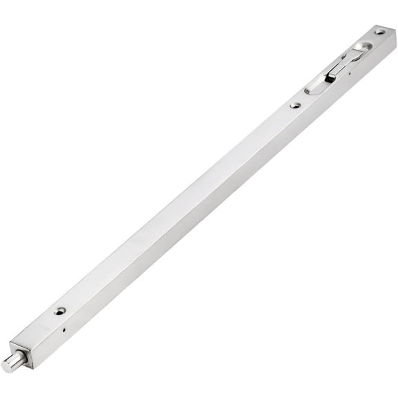 304 Stainless Steel Flush Bolt Lock, Security Slide Bolt for Wooden French Doors, Lever Action with Strike, Screws, Green Bronze Finish(Silver,36in/91.5cm)