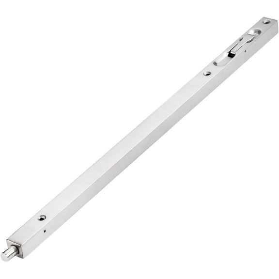 304 Stainless Steel Flush Bolt Lock, Security Slide Bolt for Wooden French Doors, Lever Action with Strike, Screws, Green Bronze Finish(Silver,40in/101.5cm)