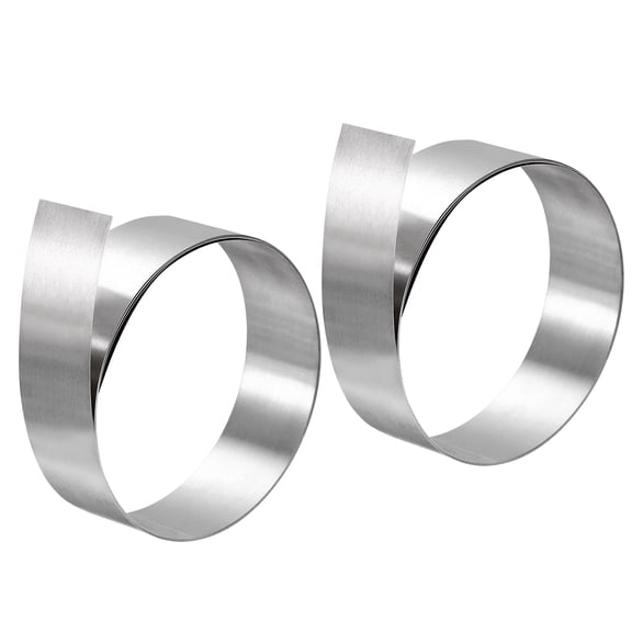304 Stainless Steel Foil Roll,0.3mm x 20mm x 1M Polished Finish Metal Strip Plate Sheet for Crafts Silver Tone 2 Pack