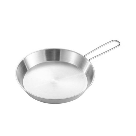 304 Stainless Steel Folding Skillets Portable Nonstick Frying Pans with Removable Handle Practical Kitchen Cookware
