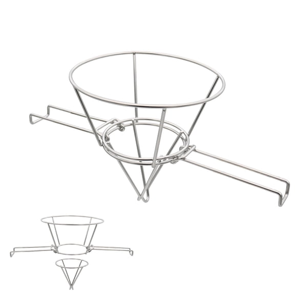 304 Stainless Steel Frying Oil Filter Stand, Foldable Conical Strainer for Deep Fryer & Maple Syrup, 9.25in