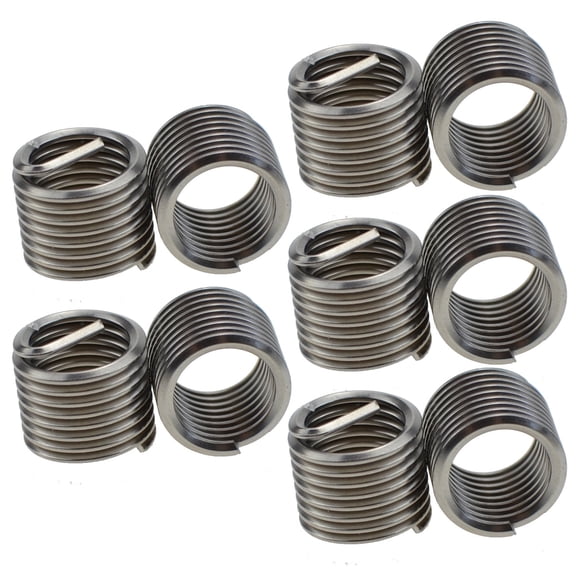 304 Stainless Steel Full Thread Protector Braces Wire Thread Insert Stripped Thread Rethread Repair M12X1.75X1.5D(10pcs)