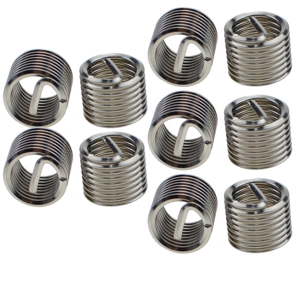304 Stainless Steel Full Thread Protector Braces Wire Thread Insert Stripped Thread Rethread Repair M14X2.0X1.5D(10pcs)