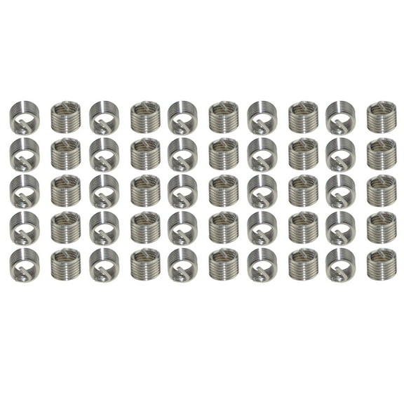 304 Stainless Steel Full Thread Protector Braces Wire Thread Insert Stripped Thread Rethread Repair M5X0.8X1.5D(50pcs)
