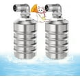 thumbnail image 1 of 304 Stainless Steel Fully Automatic Water Level Control Float Valve, 2 Pack Auto Shut Off Ball Mini Float Valve, Mini Float Ball Valve Water Level Controller for Water Tank (1/2'', Side Water Intake), 1 of 9
