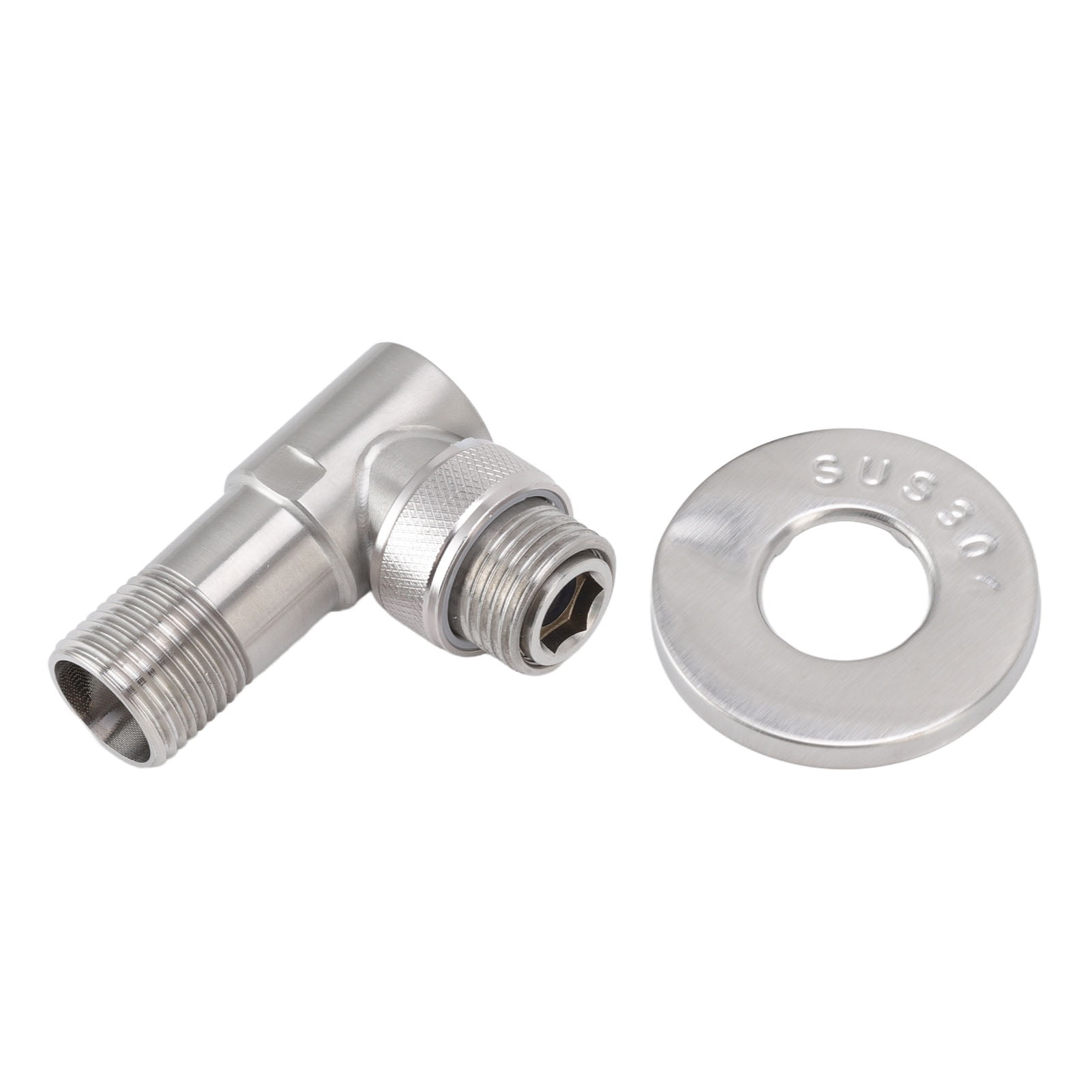 304 Stainless Steel G1/2 Male Angle Stop Valve 1 in 2 Out Integrated ...