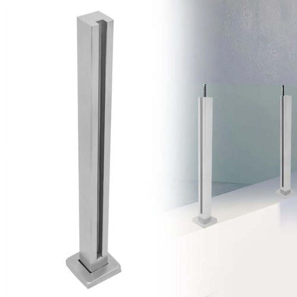 Glass Railing Post Stainless Steel Glass Balustrade Clamp for Balcony Stair End Post