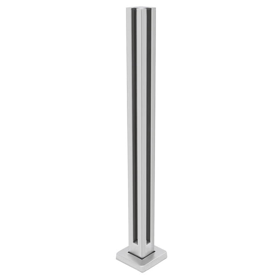 304 Stainless Steel Glass Railing Post, Modern Corner Post for Balcony, Deck, Stairs, No Handrail Version, 35.8/91cm, Indoor & Outdoor Safety, Easy Installation