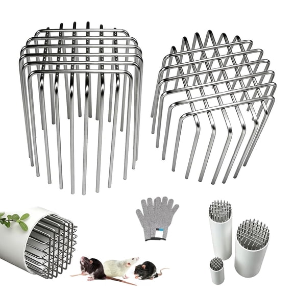 304 Stainless Steel Gutter Guard 2 Pack, Adjustable Downspout Leaf Filter Screen, Anti Clog Gutter Downspout Guard for 2.9"-3.9" Round & Rectangular Drain Pipes