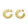 thumbnail image 1 of 304 Stainless Steel Half Hoop Stud Earrings for Women Sun Golden 22.5x1.5mm DIY, 1 of 2