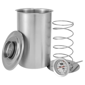 304 Stainless Steel Ham Press With Built-in Thermometer, Homemade Deli Meat Mold & Meat Cooker For Pork, Poultry, Beef, And Lunch Meat Preparation,Stainless steel