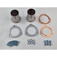thumbnail image 1 of 304 Stainless Steel Header Collector Reducer Kit, 3 Inch 3-Bolt Flange to 2.5 Inch (2 1/2 in) Outlet, 3.5 Inch (3 1/2 Inch) Length, Includes Copper Collector Gaskets, Pair, 1 of 3