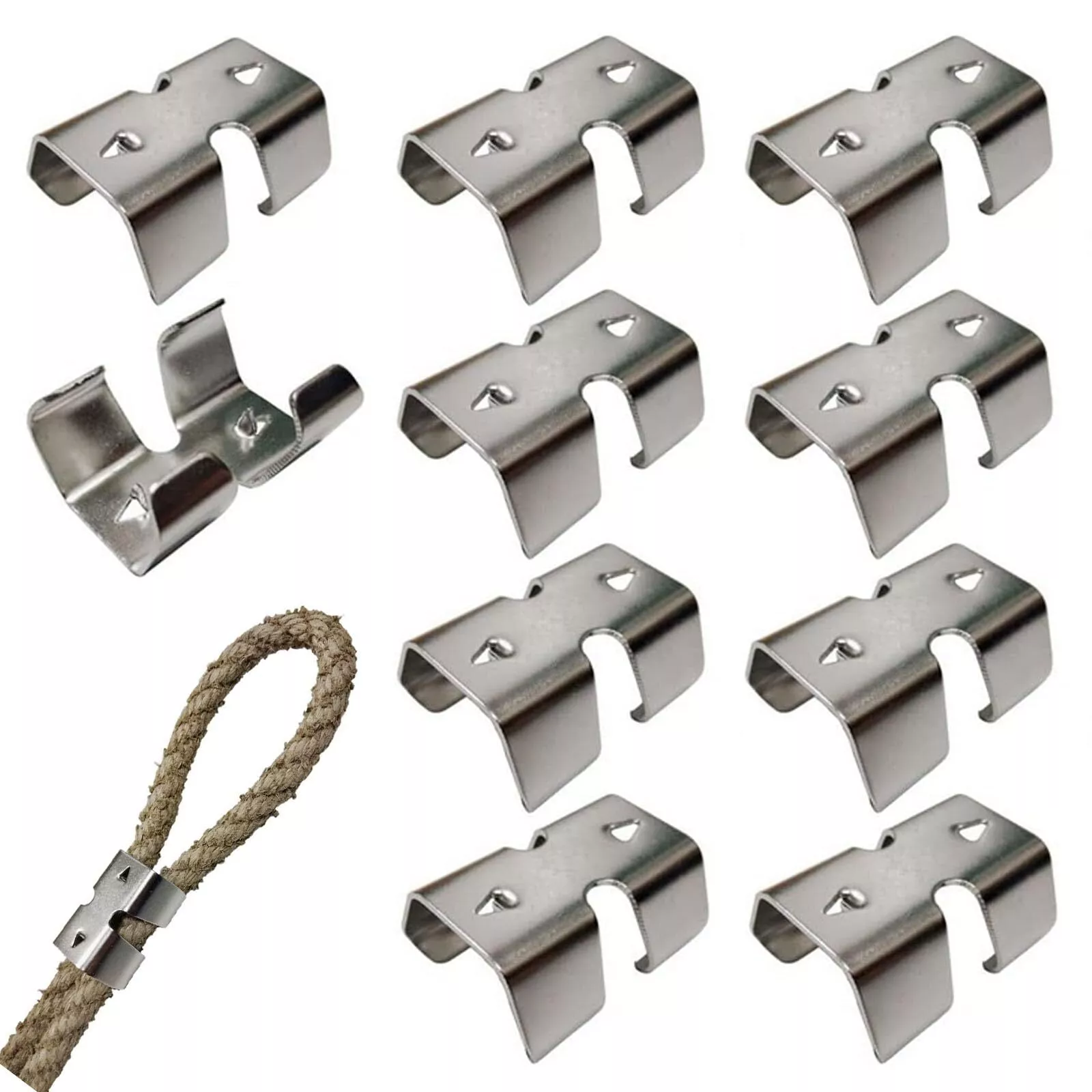 304 Stainless Steel Heavy Duty Rope Clamps Double Rope Clamps 2 Lines ...