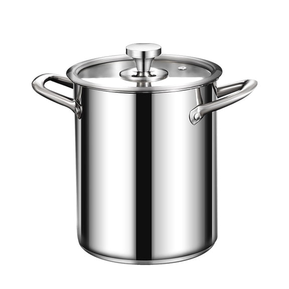 304 Stainless Steel High & Deep Fryer with Frying Basket - Large Capacity Home Deep Frying Pot, Multi-Functional Cooking Pot for Fried Food, French Fries, Chicken Wings