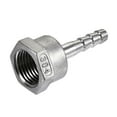 thumbnail image 1 of 304 Stainless Steel Hose Barb Fitting Coupler, 8mm Barb x G1/2 Female Thread, 1 of 5