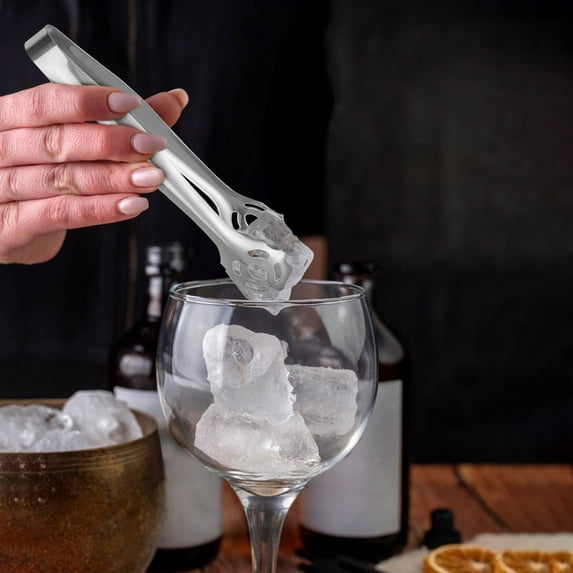 304 Stainless Steel Ice Clip, Multi-Use Small Tongs for Tea, Bar, or Kitchen