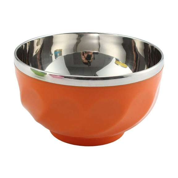 304 Stainless Steel Insulated Bowl, Double Layer Creative Sammy Design, Colorful Soup & Rice Bowl for Dinner, Household Thermal Tableware