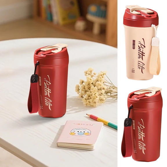 304 Stainless Steel Insulated Coffee Mug - Double Layer Heat Resistant BPA-Free Portable Travel Mug Direct Drink Car Cup, Keep Drinks Hot/Cold for Hours, Commute Leak-Proof & Easy to Clean, 520ml, A