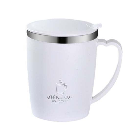 304 Stainless Steel Insulated Coffee Mug with Lid, Leak Proof Travel Tumbler for Hot and Cold Drinks, Portable Mug with Comfortable Handle for Commuting Office and Outdoor Use