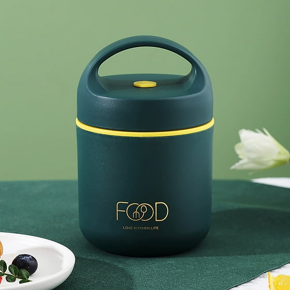 304 Stainless Steel Insulated Food Jar - 16oz Portable Soup Thermos with Handle, Vacuum Sealed for Hot & Cold Meals, Dishwasher Safe Lunch Container for Kids & Adults