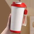 thumbnail image 1 of Clea*rance！304 Stainless Steel Insulation Cup with Straw, Portable High Color Suzuran Walking Cup, Gift Insulation Coffee Cup, 12oz, Vacuum Double Wall, Keeps Temperature for Hours, 1 of 6