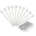 thumbnail image 1 of 304 Stainless Steel Jewelry Eye Pins 500Pcs 45mm 22 Gauge Silver Open Eye Pins Jewelry Making DIY Craft Earrings, 1 of 5