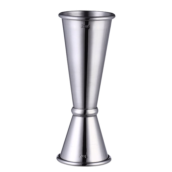 304 Stainless Steel Jigger, Double Sided Ounce Cup For Bartending, 1oz & 2oz Cocktail Measurer, Professional Bartender Tool(Silver)