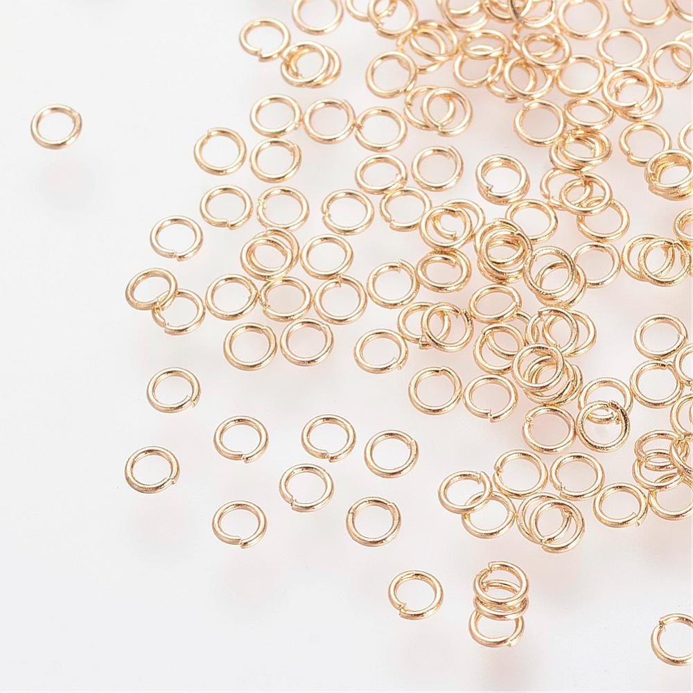 304 Stainless Steel Jump Rings Open Jump Rings Nickel Free Real 18K golden Plated 24 Gauge 2.5x0.5mm Inner Diameter: 1.5mm