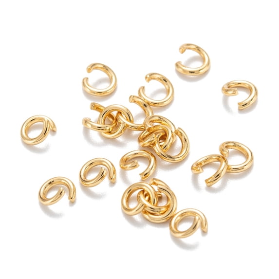 304 Stainless Steel Jump Rings Open Jump Rings Real 24k Gold Plated ...