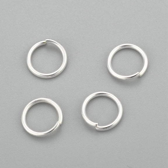 304 Stainless Steel Jump Rings Open Jump Rings Silver 10x1mm Inner Diameter: 8mm