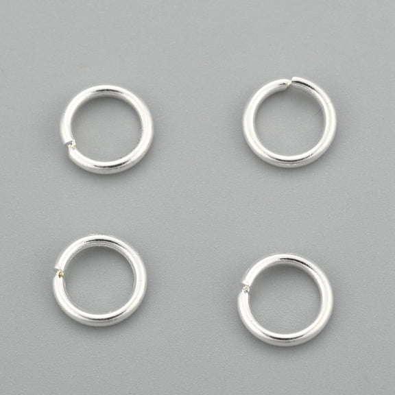 304 Stainless Steel Jump Rings Open Jump Rings Silver 18 Gauge 6.5x1mm Inner Diameter: 5mm