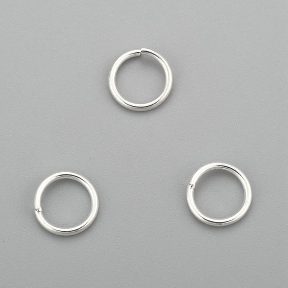 304 Stainless Steel Jump Rings Open Jump Rings Silver 18 Gauge 8x1mm Inner Diameter: 6mm