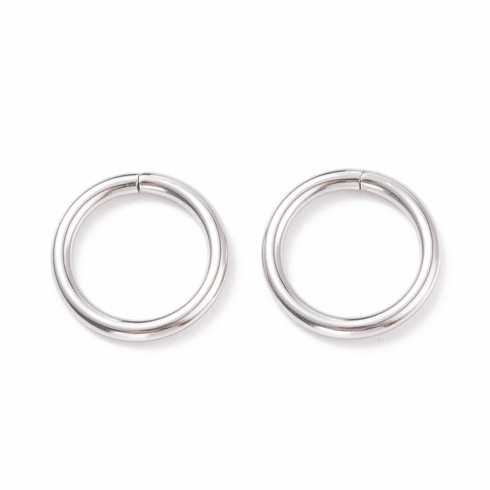 304 Stainless Steel Jump Rings Open Jump Rings Stainless Steel color 12 Gauge 16x2mm Inner Diameter: 12mm