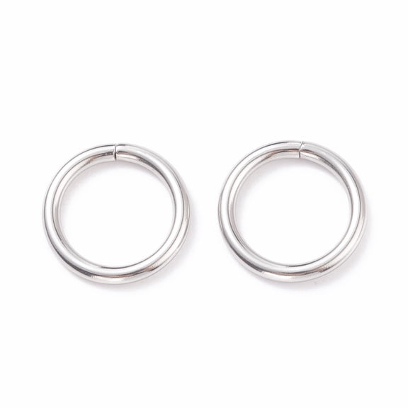 304 Stainless Steel Jump Rings Open Jump Rings Stainless Steel color 12 Gauge 16x2mm Inner Diameter: 12mm