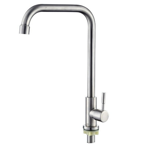 304 Stainless Steel Kitchen Faucet Single Cold Water Pull Out Sink Faucet Deck Mounted Water Tap Bathroom Accessories