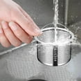 thumbnail image 1 of 304 Stainless Steel Kitchen Sink Strainer, 2-in-1 Mesh Drain Filter and Stopper with Handle, Fine Mesh Basket for Fruits Vegetables, Universal Fit Colander, 1 of 4