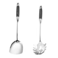 thumbnail image 1 of 304 Stainless Steel Kitchen Utensils Set, Standcn 2 PCS Mirror Polished Premium Cooking Tools-Spatula + noodles, 1 of 5