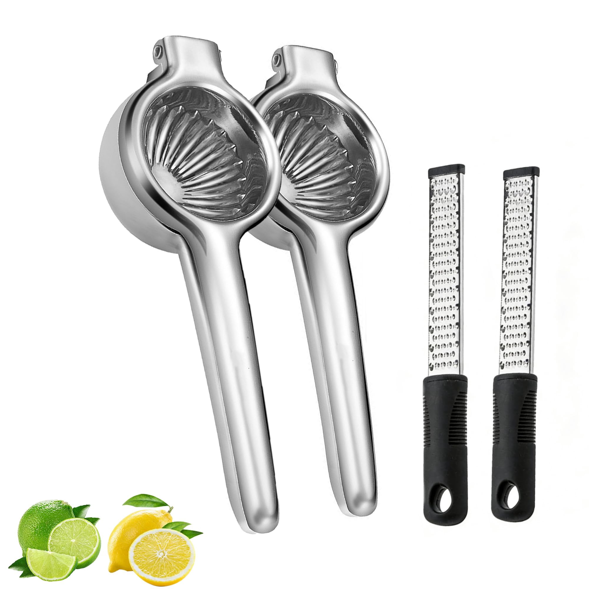 304 Stainless Steel Lemon Squeezer & Lemon Zester Set, Manual Citrus ...