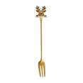 thumbnail image 1 of 304 Stainless Steel Light Luxury Christmas Spoon Fork Household Tableware Coffee Spoon Dessert Spoon Fruit Fork One-Piece Molding Retro Fashion 1pc, 1 of 7