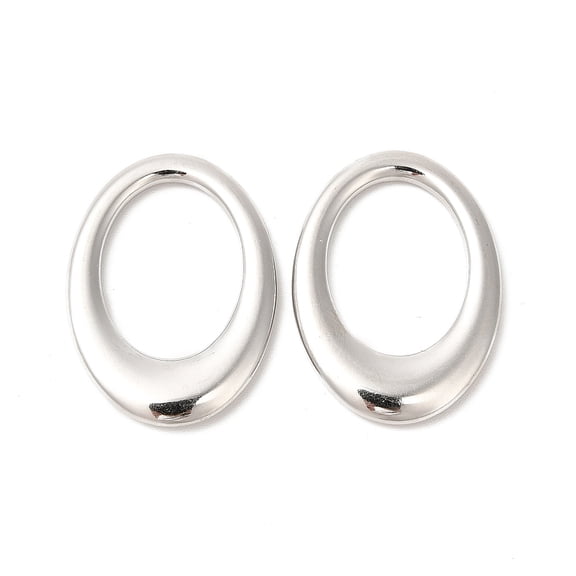 304 Stainless Steel Linking Rings Oval Stainless Steel color 26.5x19.5x2.7mm Inner Diameter: 17x13mm