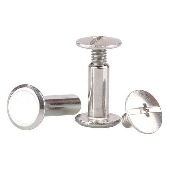 304 Stainless Steel Locking Screws for Round Head Recessed Fasteners – DIY Woodworking Hardware Set for Secure Joinery and Assembly 10PCS