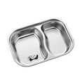 thumbnail image 1 of 304 Stainless Steel Lunch Box Inner Container, 2 Compartments Removable Reusable Tray, 1.2 L Food Replace Container Compatible with Electric Lunch Box, 1 of 6