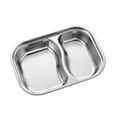 thumbnail image 1 of 304 Stainless Steel Lunch Box Inner Container, 2 Compartments Removable Reusable Tray, 1.2 L Food Replace Container Compatible with Electric Lunch Box, 1 of 6