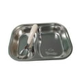 thumbnail image 1 of 304 Stainless Steel Lunch Box Inner Container, 2 Compartments Removable Reusable Tray, 1.2 L Food Replace Container Compatible with Electric Lunch Box, 1 of 7